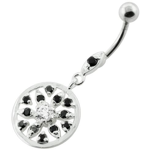 Jeweled Flower navel piercing - Monster Piercing