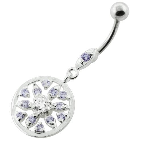 Jeweled Flower navel piercing - Monster Piercing