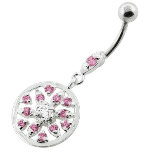 Jeweled Flower navel piercing - Monster Piercing