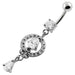 Fancy jeweled Frame Dangling Navel Belly Piercing - Monster Piercing