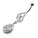 Multi jeweled Tear Navel Belly Piercing - Monster Piercing