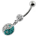 Multi Jeweled Ying Yang Navel Belly Piercing - Monster Piercing