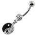 Multi Jeweled Ying Yang Navel Belly Piercing - Monster Piercing