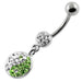 Multi Jeweled Ying Yang Navel Belly Piercing - Monster Piercing