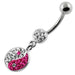 Multi Jeweled Ying Yang Navel Belly Piercing - Monster Piercing