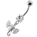 Multi Jeweled Elephant Head Belly Button Piercing - Monster Piercing