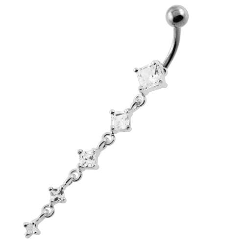 Dangling Five Stones Navel Belly Button Piercing - Monster Piercing