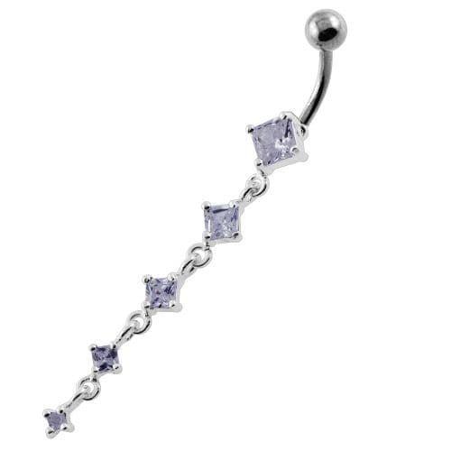 Dangling Five Stones Navel Belly Button Piercing - Monster Piercing