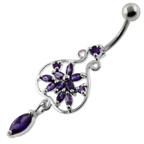 Flower in a open Pot Navel Belly Piercing - Monster Piercing