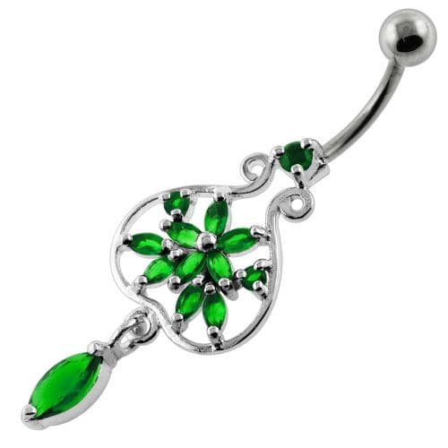 Flower in a open Pot Navel Belly Piercing - Monster Piercing