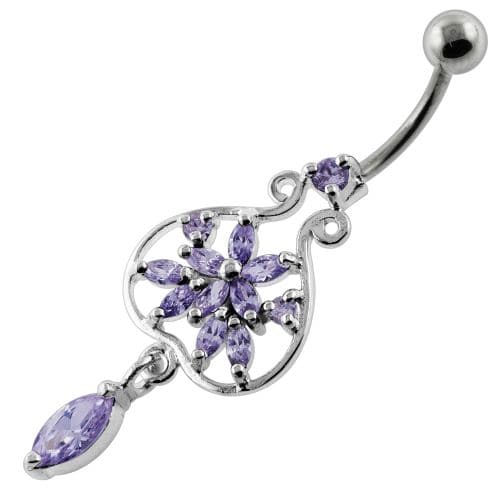 Flower in a open Pot Navel Belly Piercing - Monster Piercing