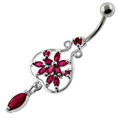 Flower in a open Pot Navel Belly Piercing - Monster Piercing