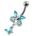 Jeweled Tiny Butterfly Belly Button Piercing - Monster Piercing