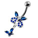 Jeweled Tiny Butterfly Belly Button Piercing - Monster Piercing