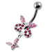 Jeweled Tiny Butterfly Belly Button Piercing - Monster Piercing