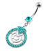 Multi Jeweled Round Maze Navel Belly Button Piercing - Monster Piercing