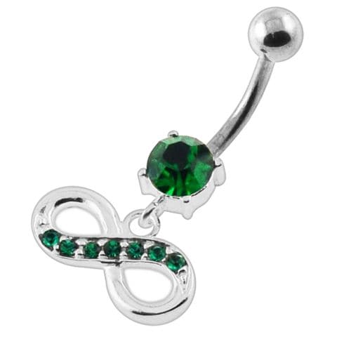 Jeweled Infinity Navel Belly Button Piercing - Monster Piercing