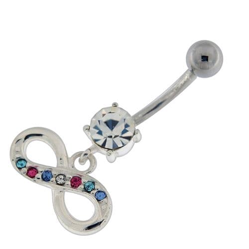 Jeweled Infinity Navel Belly Button Piercing - Monster Piercing