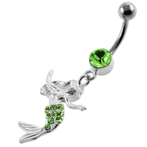 Dancing Mermaid Navel Belly Button Piercing - Monster Piercing