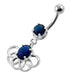 Rings around the Round Stone Navel Belly Button Piercing - Monster Piercing