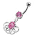 Rings around the Round Stone Navel Belly Button Piercing - Monster Piercing