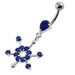 Fancy Flower Dangling Navel Belly Button Piercing - Monster Piercing