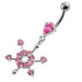 Fancy Flower Dangling Navel Belly Button Piercing - Monster Piercing