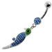 Dangling Multi Jeweled Parrot Navel Belly Button Piercing - Monster Piercing