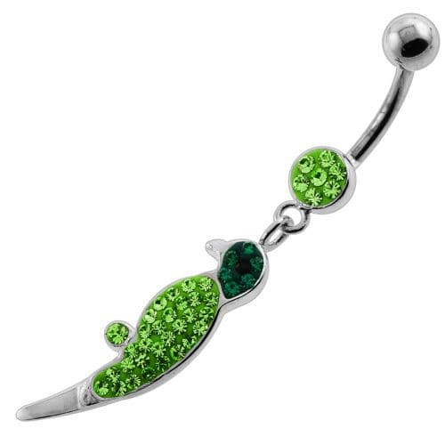 Dangling Multi Jeweled Parrot Navel Belly Button Piercing - Monster Piercing