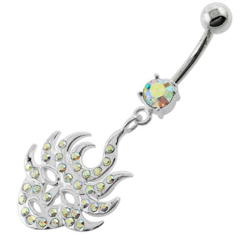 Multi Jeweled Burning Mask Belly Button Ring - Monster Piercing