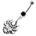 Multi Jeweled Burning Mask Belly Button Ring - Monster Piercing