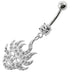 Multi Jeweled Burning Mask Belly Button Ring - Monster Piercing