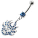 Multi Jeweled Burning Mask Belly Button Ring - Monster Piercing