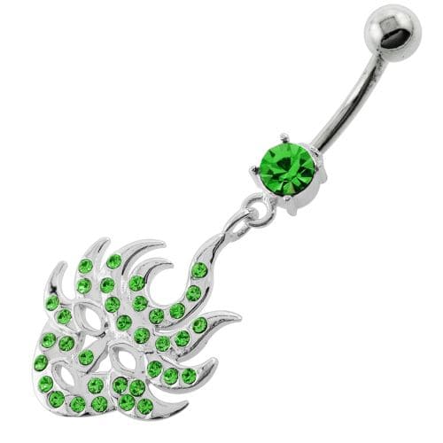 Multi Jeweled Burning Mask Belly Button Ring - Monster Piercing