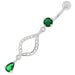 Ellipes Shape Dangling Belly Button Ring - Monster Piercing