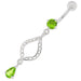 Ellipes Shape Dangling Belly Button Ring - Monster Piercing