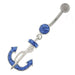 Fancy Hanging Anchor Dangling Belly Ring - Monster Piercing