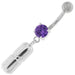 Dangling Capsule Navel Belly Button Ring - Monster Piercing