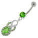 Tear Drop CZ with Fusion Infinity Dangling Navel Belly Button Ring - Monster Piercing