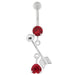 Arrow with Heart Dangling Belly Button Ring - Monster Piercing