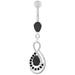 Tear Drop CZ with Fusion Infinity Dangling Belly Button Ring - Monster Piercing