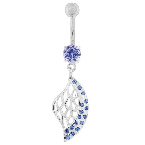 Multi Jeweled Net Dangling Belly Button Ring - Monster Piercing