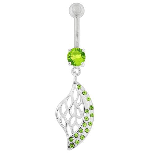 Multi Jeweled Net Dangling Belly Button Ring - Monster Piercing