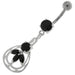 Jeweled Dangling Fashion Navel Belly button Ring - Monster Piercing