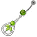 Jeweled Dangling Fashion Navel Belly button Ring - Monster Piercing