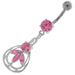 Jeweled Dangling Fashion Navel Belly button Ring - Monster Piercing