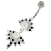 Pearls in the Jeweled Shell Navel Belly Button Ring - Monster Piercing