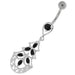 Three Steps Jeweled Chandelier Navel Belly Button Ring - Monster Piercing