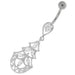 Three Steps Jeweled Chandelier Navel Belly Button Ring - Monster Piercing