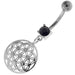 Dangling Flower of Life Navel Belly Button Bar - Monster Piercing